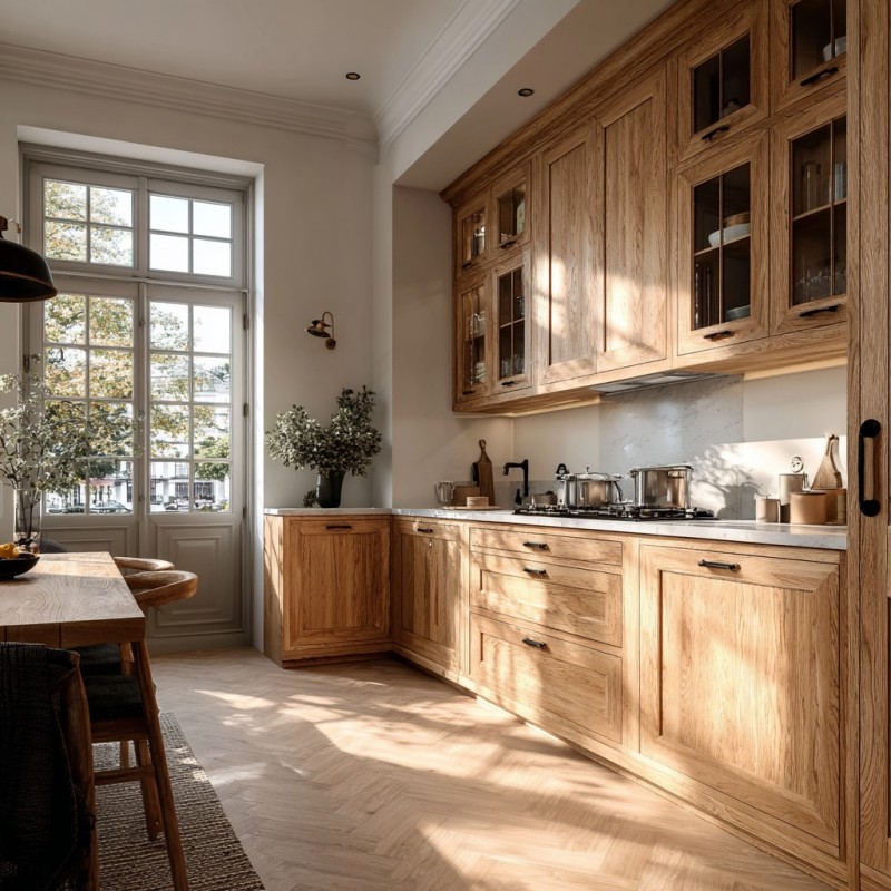 Kabinet Dapur Kayu Pepejal
